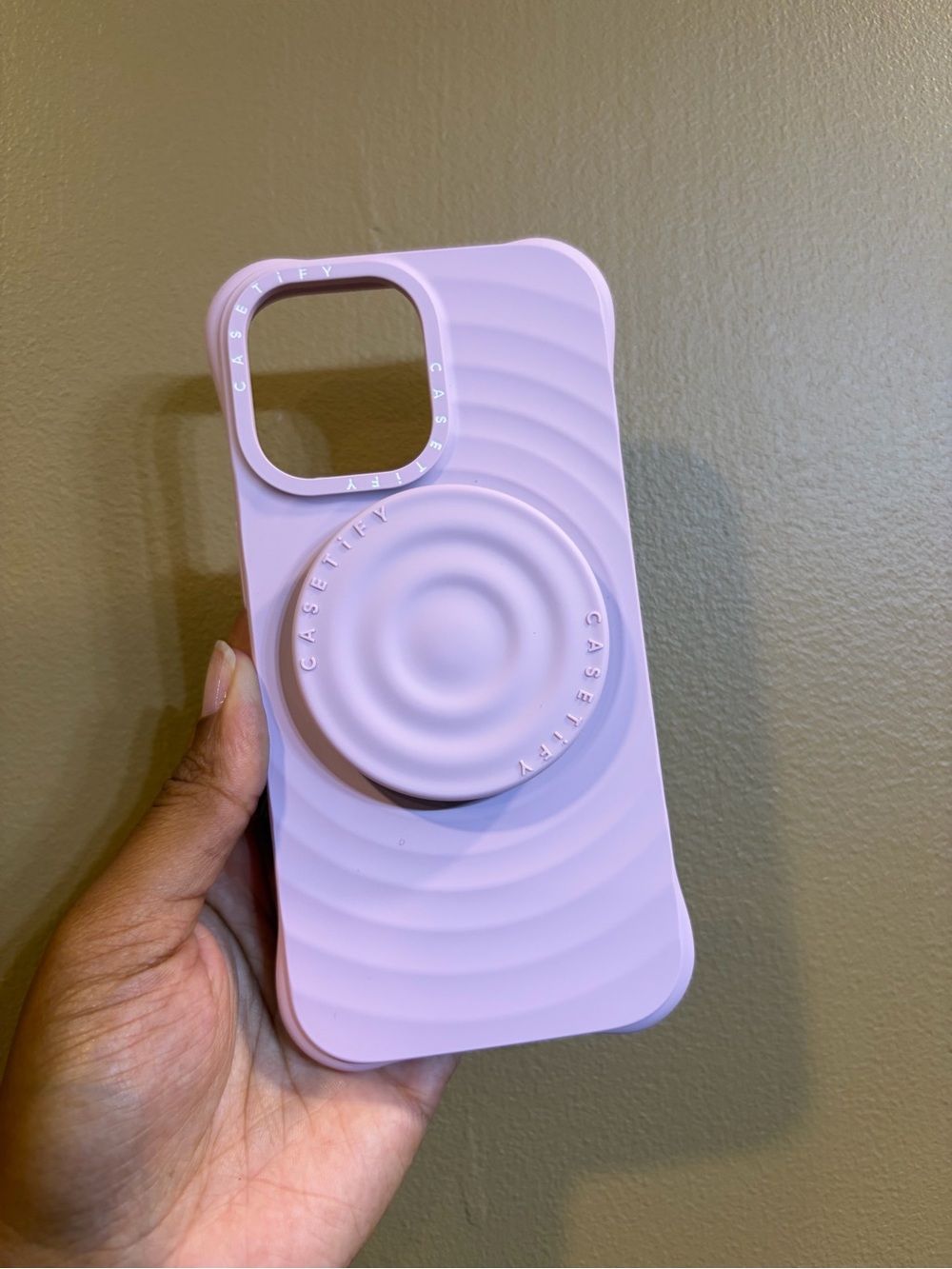 Casetify Pink Ripple Case with Grip Stand